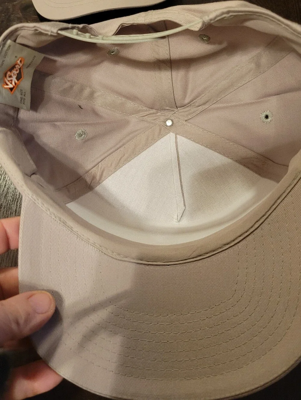 NEW Grandpa's Workshop Tan Hat W/ Custom Leather Patch Adjustable 6 Panel
